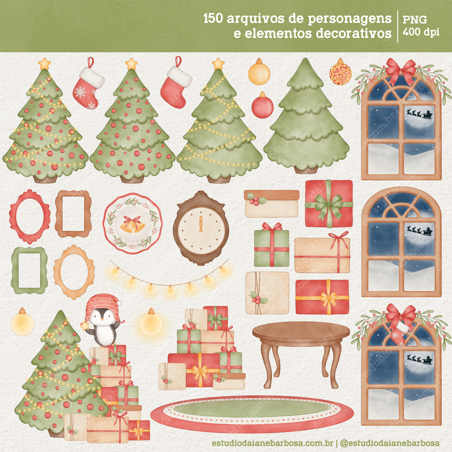 Kit Digital Natal Edição Especial sem fundo Png