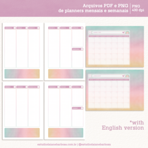 Planner mensal e semanal [para imprimir]