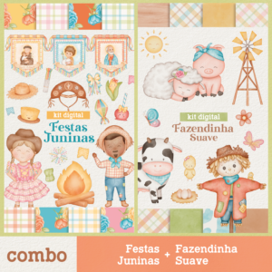 COMBO – Kit Festas Juninas + Kit Fazendinha Suave