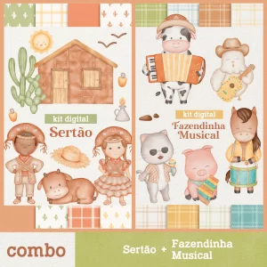 COMBO – Kit Sertão + Kit Digital Fazendinha Musical