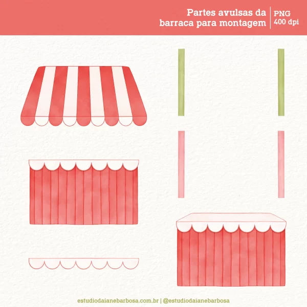 Kit Digital Moranguinho - Cliparts em aquarela - Image 7