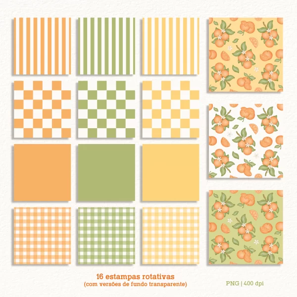 Kit Digital Laranjinha - Cliparts em aquarela - Imagem 6