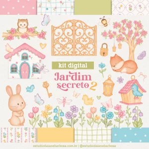 Kit Digital Jardim Secreto 2 – Cliparts em aquarela