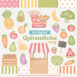 Kit Digital Quitandinha (Candy) – Cliparts em aquarela